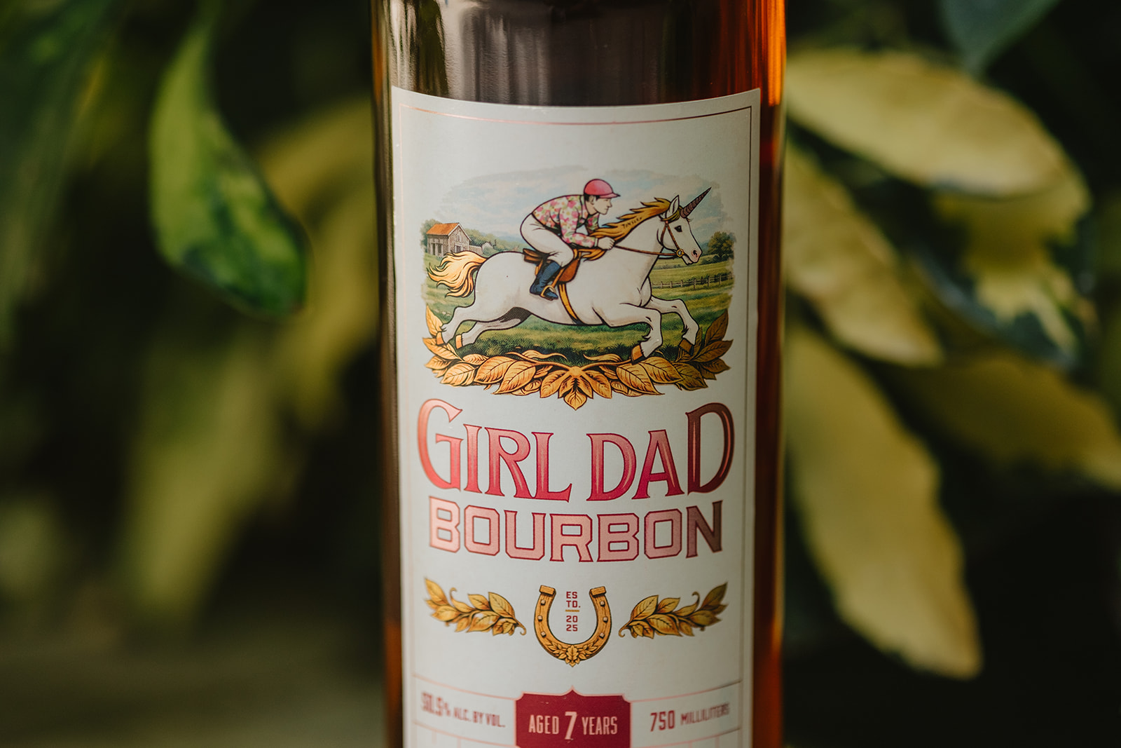Girl Dad Bourbon close-up product shot